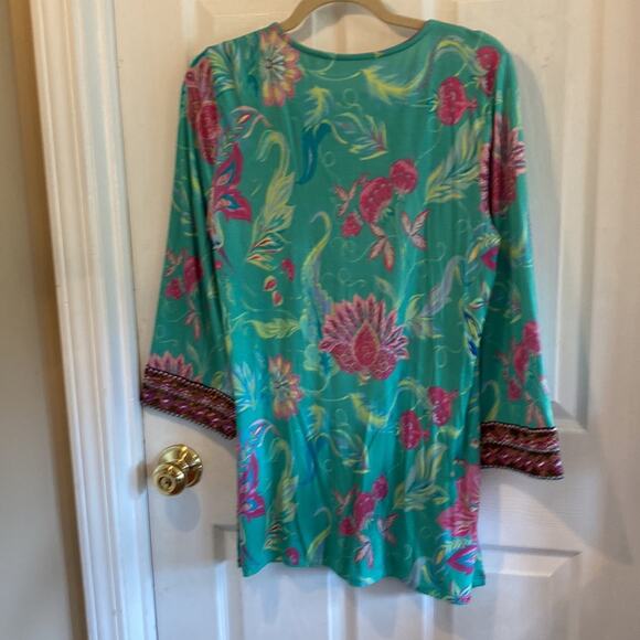 Soft Surroundings S multi color tunic top - Picture 7 of 7